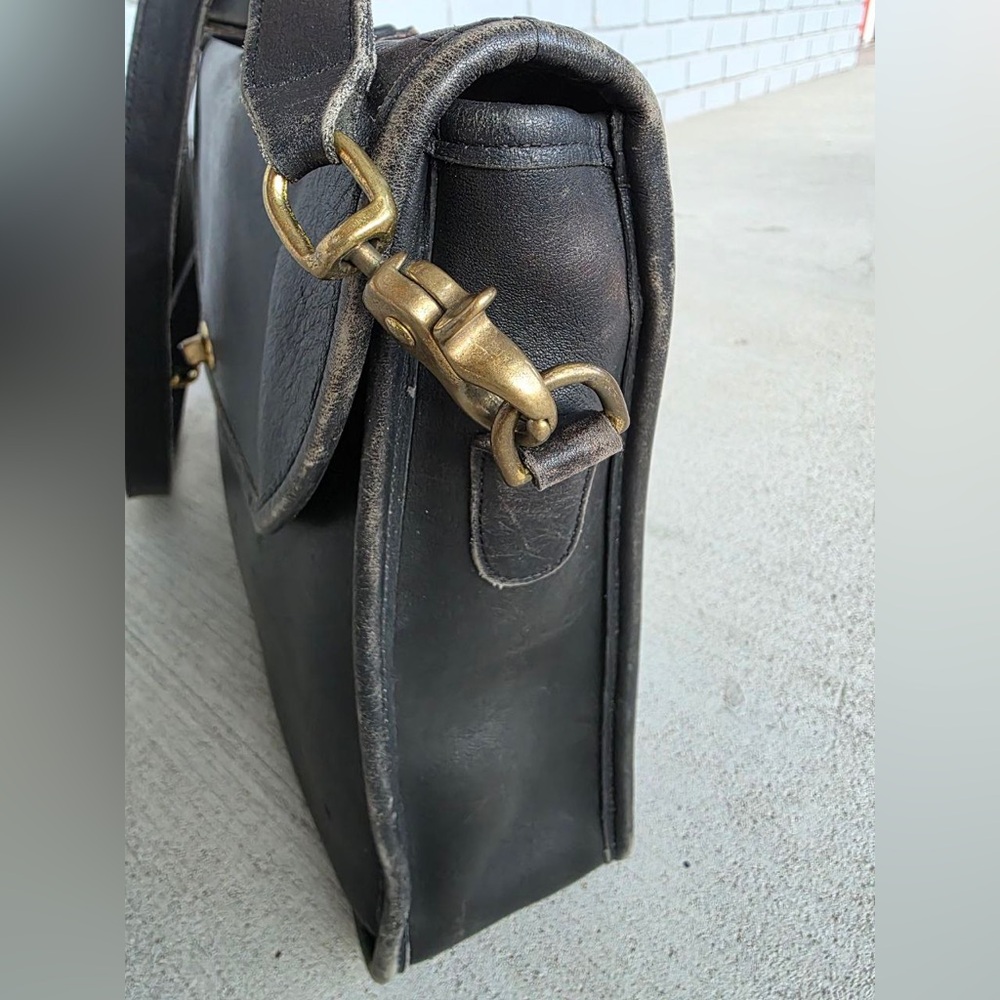 Vintage Coach 5265 Black Leather Briefcase Messenger Bag – Made in USA, 1995 - Picture 6 of 15